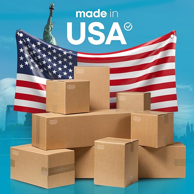 Medium Moving & Shipping Boxes 12 x 9 x 6 inches (5-Pack) - Extra Strength 200 lb vs Regular - Corrugated Medium Moving Box, Made in USA - Packaging Box by IDL Packaging