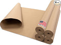 36" x 1992" (166’) Brown Rosin Paper Roll (Pack of 4) - Made in USA Thick Heavy-Duty 7 mil Masking Paper for Surface Protection from Paint, Dust, Foot Traffic - Paint Floor Covering