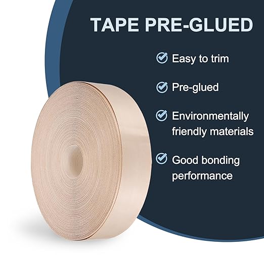 PATIKIL Maple Edge Banding, 3 Inch x 250 ft Wood Veneer Tape Pre-glued Flexible Plywood Edge Banding with Hot Melt Adhesive for Furniture Restoration
