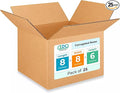 Small Moving & Shipping Boxes 8"L x 8"W x 6"H (25-Pack) - Extra Strength 200 lb vs Regular - Corrugated Boxes for Packaging Moving - Small Cardboard Box - Corrugated Box by IDL Packaging