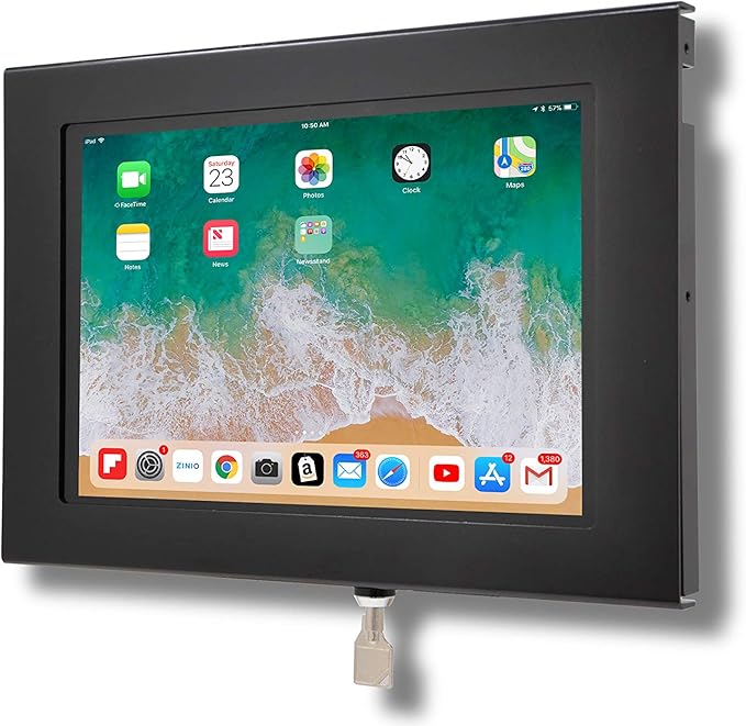 TABcare Locking Security Metal Case for Apple iPad Pro 12.9" 3rd 4th 5th 6th gen. for Kiosk, POS, Store, Show Display (Black, iPad Pro 12.9 3/4/5/6)