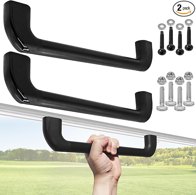 2 Pack Universal Golf Cart Grab Handle Compatible with Club Car, EZGO, Yamaha, XSeries with Versa Triple Track Tops Only