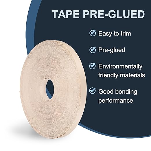 PATIKIL Maple Edge Banding, 1 Inch x 250 ft Wood Veneer Tape Pre-glued Flexible Plywood Edge Banding with Hot Melt Adhesive for Furniture Restoration