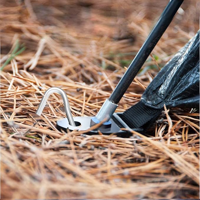 9 Inch Tent Stake Yard Inflatable Stakes Metal Tent Pegs Heavy Duty Ground Stake Fence Hooks Camping Spikes for Canopies, Tarp and Outdoor Christmas Decorations (30)