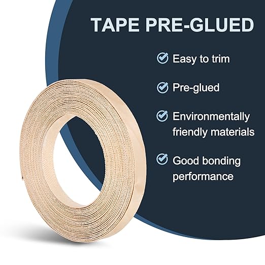 PATIKIL Maple Edge Banding, 1/2 Inch x 25 ft Wood Veneer Tape Pre-glued Flexible Plywood Edge Banding with Hot Melt Adhesive for Furniture Restoration