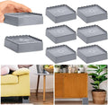 Bed Risers 1 inch, 2 inch, 3 inch, 4 inch Heavy Duty, Adjustable Furniture Riser for Table Desk Couch Sofa Chair Recliner Leg Frame Dorm, Stackable Bed Raisers Blocks (Grey 6 Pack, 1 inch)