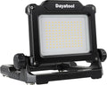 4000Lumens Work Flood Light Cordless Portable Rechargeable Led Work Lights with Magnet for Mechanic, Compatible with Dewalt 20v, Milwaukee,Makita 18v m18 Lithium Tool Battery, Black