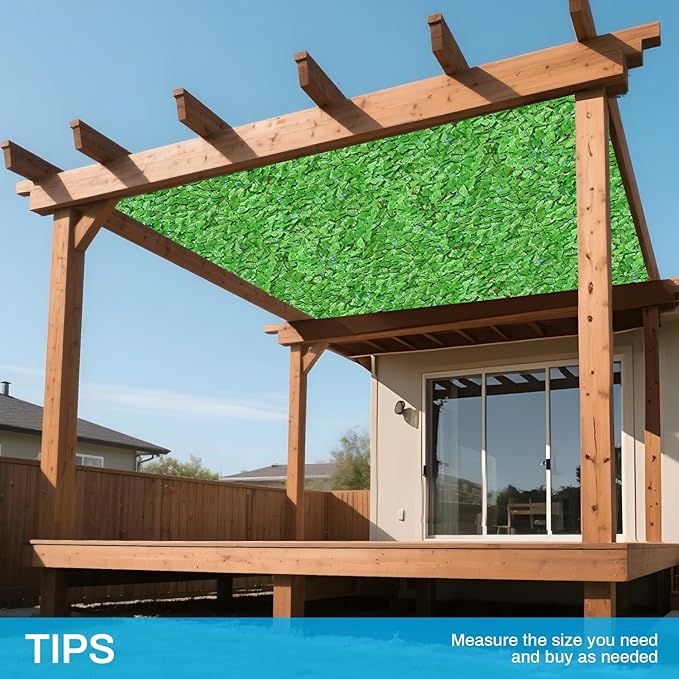 Patio Paradise 6'x58'-1Pc Faux Ivy Fence Privacy Screen Artificial Greenery Wall Backdrop,Fake Grass Wall Panels for Outside Apartment Balcony,Vine Leaf Decor for Outdoor Patio Chain Link