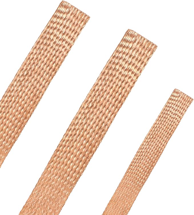 Copper Wire Loom - EMI/RFI Shielding Flexible Cable Management for Automotive Audio, Industrial Expandable Cables, Marine Wiring & Computer Case ﻿ (Pure Copper, 8mm (5/16")-16ft)