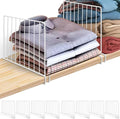 Shelf Dividers for Closet Organization, 8 Pack Metal Closet Shelf Dividers, Closet Shelf Organizer for Wood Closet Separator