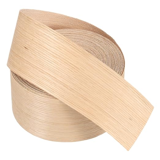 PATIKIL Red Oak Edge Banding, 3 in x 49.2 ft Wood Veneer Tape, Pre-glued Flexible