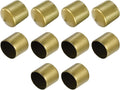 uxcell 10pcs Rubber End Caps 35mm ID Vinyl Round End Cap Cover Screw Thread Protectors Gold