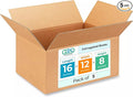 Medium Shipping & Moving Boxes 16 x 12 x 8 inches (5-Pack) - Extra Strength 200 lb vs Regular - Corrugated Packing Boxes for Moving - Cardboard Box for USPS, FedEx - Packing Box by IDL Packaging