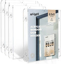 NIUBEE Acrylic Window Sign Holder with Suction Cups 8.5 X 11, Clear Acrylic Frames Glass Door Mount, Displaying Flyers, Notices and Menus, for Office, Store, Home, Restaurant (4 Pack)