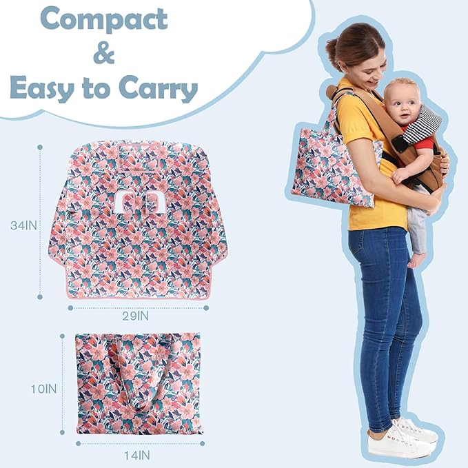 Shopping Cart Cover for Baby Girl Boy 2-in-1 High Chair Water Resistant High Chair Cover Blue Sailboat Gender Neutral Cart Cover for Babies Padded Grocery Cart Cover for Baby