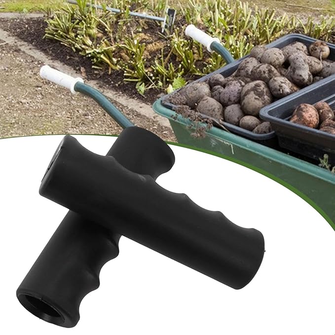 2Pcs Garden Wheelbarrow Handles Handle Grip Covers Weatherproof Anti Slip Handle Wraps for Trolley Carts Lawn Mowers Tractors