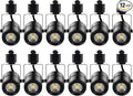 10W H Track Lighting Heads,3000K Warm White Dimmable Bright LED Track Lighting Fixtures for Accent Retail Kitchen Artwork,120V Linear Track Light H Type-CRI90+ 24° - 12 Pack (Black)