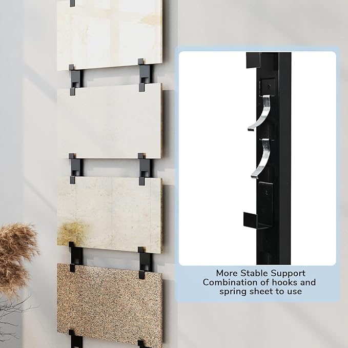 Tile Display Rack, Wall Mounted Tile Sample Display Rack for Retail Stores, Multi Layer Ceramic Sample Storage Organizer, Tile Display Stand for Vendor Commercial Exhibition Display