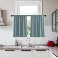 KGORGE Room Darkening Curtains 36 inch for Bedroom, Privacy Solid Thermal Insulation Noise Reducing Small Window Curtains for Bathroom Basement Office W34 x L36, Dusty Blue, 2 Panels