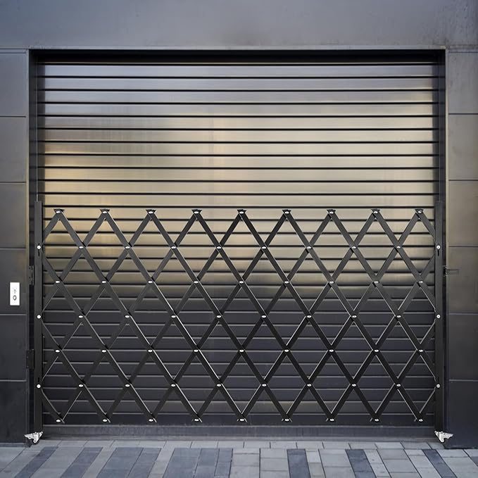 VEVOR Single Folding Security Gate Folding Door Gate 75" W x 51.57" H Scissor Gate