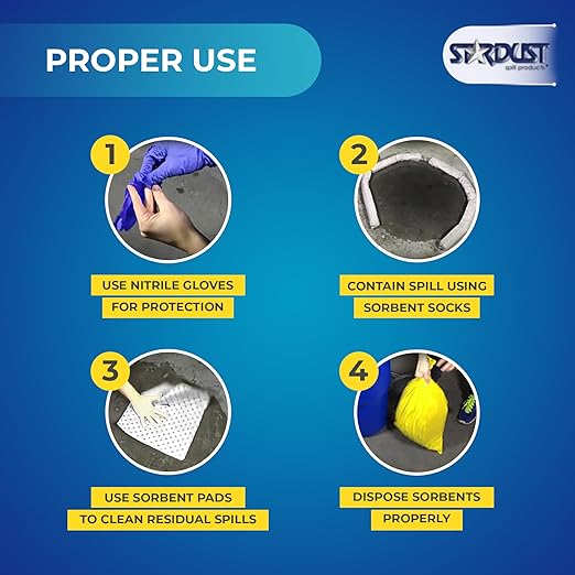 Stardust Spill Products Oil-Only Spill Kit – OSHA Compliant Solution for Vehicles, Industrial, & Restaurant Use, Emergency Response Oil Cleanup, 2-Pack