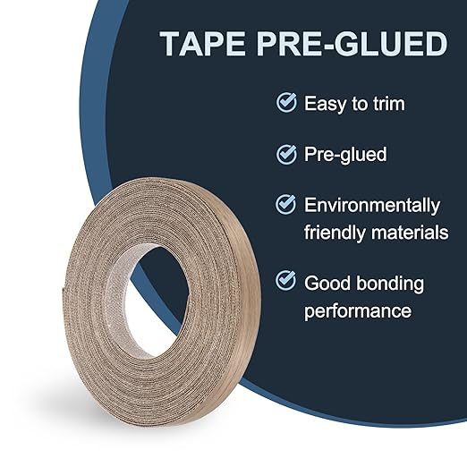 PATIKIL Walnut Edge Banding, 3/4 in x 49.2 ft Wood Veneer Tape, Pre-glued Flexible