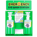 Eye Wash Station Portable Eye Wash Kit for Emergency, Emergency Eye Wash Station with Two Bottles of 16 Ounce, Wall Mount Eyewash kit with Mirror & Emergency Sign, Personal Use, No Liquid