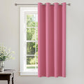 ChrisDowa Grommet Blackout Curtains for Bedroom - Thermal Insulated Room Darkening Curtains for Living Room (1 Panel Set, Pink, 52W x 54L)