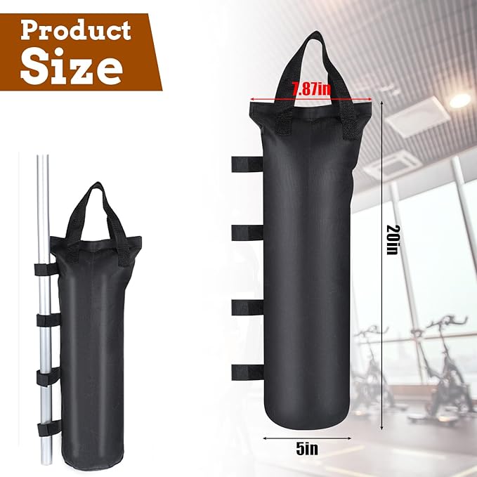 12 Pack Canopy Weight SandBags, 264 LBS Black Extra Large Heavy Duty Canopy Weights Sand Bags for Canopy Outdoor Advertising Sunshade Fixed Windproof Pop up Canopy Tent, Without Sand. ﻿