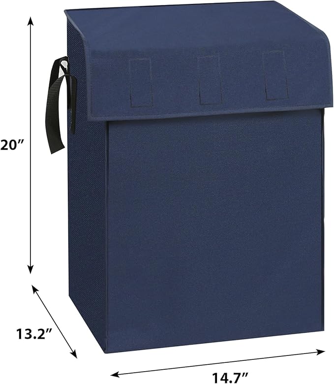 Shopping Cart Liner (Without Trolley), 14.7" X 13.2" X 20" Square Bottom, Fits Grocery Carts, Cover Adjustable Straps, Waterproof Oxford Cloth (Blue)