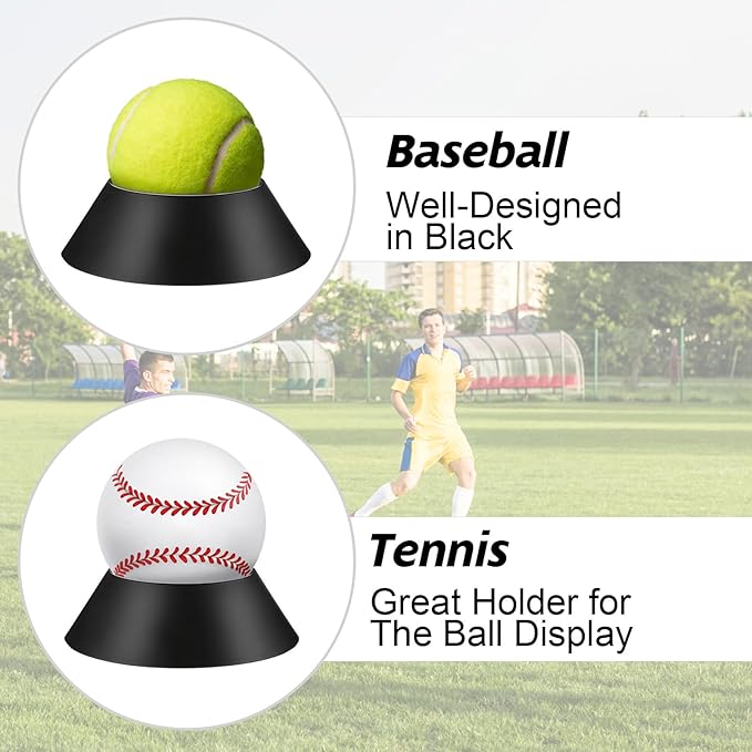 8 PCS Ball Display Rack, Plastic Sport Ball Holder Memorabilia Balls Pedestal Balls Holder Stand Durable Memorabilia Sports Ball-Stand Holders, Ball-Display Stands for Soccer Basketball Football