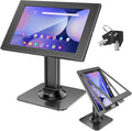 AboveTEK Anti-Theft Tablet Kiosk Stand – Heavy-Duty 10.8 lbs Aluminum Security Mount, 360° Swivel & Lock, Fits Samsung Galaxy Tab S11/S10/S9/S8 Ultra (14.6") for Retail & Business (Black)