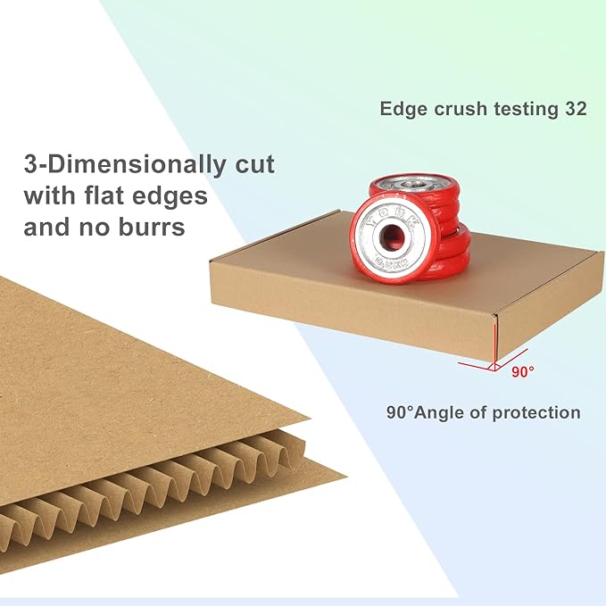 MEBRUDY 13.46x10.39x1.89 Inches Shipping Boxes Pack of 25, Small Corrugated Cardboard Box for Mailing Packing Literature Mailer
