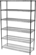 Shelving Inc. 24" d x 30" w x 72" h Chrome Wire Shelving with 6 Tier Shelves, Weight Capacity 800lbs Per Shelf
