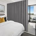 Hiasan Privacy Room Divider Patio Sliding Door Curtain Extra Wide Blackout Thermal Insulated Curtains with Back Tab & Rod Pocket for Bedroom Partition Living Room (120 x 84 Inches, Light Grey)