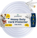 PROTECTO Heavy Duty Cord Protectors from Pets No Chew Solution, 10ft Easy to Use Dog & Cat Cord Protector, Clear & Odorless Critter Cord Covers for Pets, Power Audio & Video Wire Protector Tubing