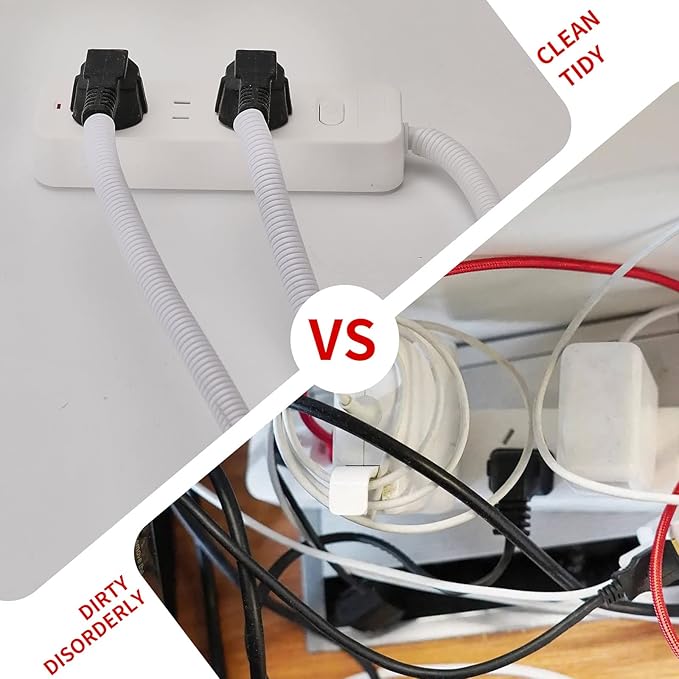 Cord Protectors from Pets, 30FT Electric Wires Covers Cord Covers for Pets Cord Management Protect Wires from Chewing Through Safe Around Rabbits, Cats，Dogs-Outside Diameter 15.8mm