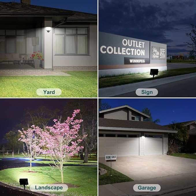 kadision 55W LED Flood Light with Dusk-to-Dawn Photocell, 3000K/4000K/5000K Selectable, 120V 6600lm IP65 Waterproof Knuckle Mount Outdoor Security Lights, ETL Listed, 2-Pack