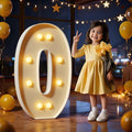 Marquee Numbers 3 Feet Tall Large Light Up Numbers 40th 50th 60th Birthday Decorations Women Men Big Yellow Light Outdoor Anniversary Decorations Balloon Arch Kit Party Backdrop 0