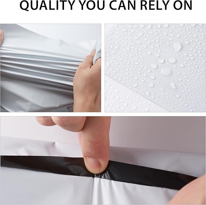 100 4x6 Poly Mailers Bags Inch Premium Envelopes Shipping Bag, Self-Seal, Waterproof, Privacy Opaque, Mailing Packaging Bags