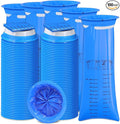 100 Pack Emesis Vomit Bags for Car, 1000 ml Blue Portable Nausea Bag for Pregnant Women, Leak Proof Puke Throw Up Nausea Bags for Travel Motion Sickness