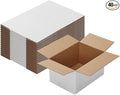 Calenzana 7x7x4 Shipping Boxes Set of 40, White Corrugated Cardboard Box for Mailing Packing Gifts Small Business