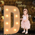 Marquee Letters 3 Feet Tall, 3FT Large Light up Letters D, Big Sign D with Warm White Light for Birthday Wedding Proposal Engagement Graduation Party Backdrop Decorations