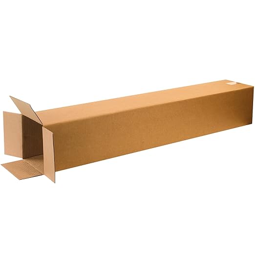 BOX USA 8x8x48 Tall Corrugated Boxes, Tall, 8L x 8W x 48H, Pack of 20 | Shipping, Packaging, Moving, Storage Box for Home or Business, Strong Wholesale Bulk Boxes