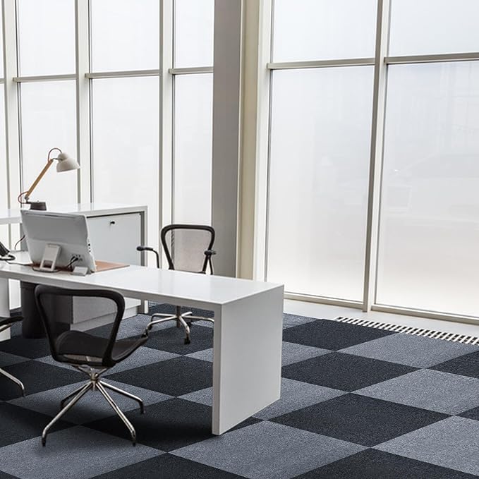 Peel and Stick Carpet Squares 24" x 24", Self Adhesive Non-Slip Carpet Tiles, Peel and Stick Soft Padded Carpet Tiles for Kitchen Bedrooms Indoor Outdoor(10 Tiles/40 sq ft)