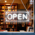 Open Signs for Business, LED Neon Open Sign Lighted Open Lights for Business Window Door Wall Hanging Coffee Snack Bar Restaurant Barbershop Retails Store Shop, USB Power & Dimmab