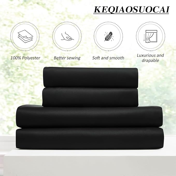 KEQIAOSUOCAI Black Pinch Pleated 60 Inch Wide Curtains 60 x 90, Thermal Insulated Noise Cancelling Living Room Office Drapes 90 Inches Long, Patio Sliding Glass Door Window Curtain 2 Panels