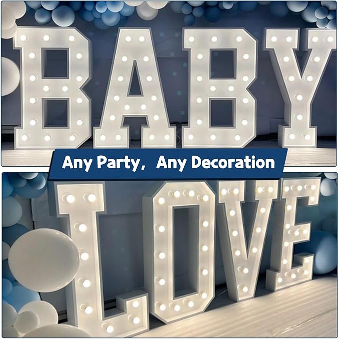 Marquee Letters 3 Feet Tall Large Light Up Letters Decorations Wedding Engagement Proposal White Party Decorations Marry Me Sign Big Cardboard Backdrop V