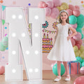 Light Up Letters, Marquee Letters 4 Feet Tall with Cool White Light, Large Letter for Party Graduation Homecoming Wedding Event Decoration, Marry Me Light Up Letter 4ft Marquee Sign Letras N