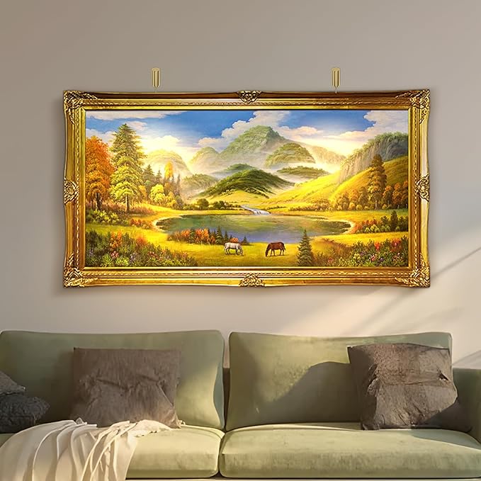 2 Pack Zoomable Picture Light Spotlight,Plug in LED Picture Lights for Wall 3000K Photo Frame Light with Remote Control Art Lighting for Paintings Gold Mini Accent Spotlights for Gallery